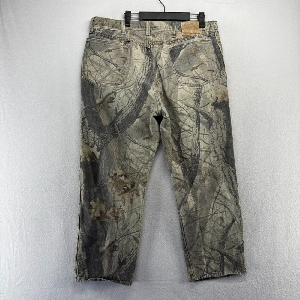 Vintage Realtree Camo Pants Men's 35x27 Green Hardwoods Straight hunting 90s - Picture 8 of 10